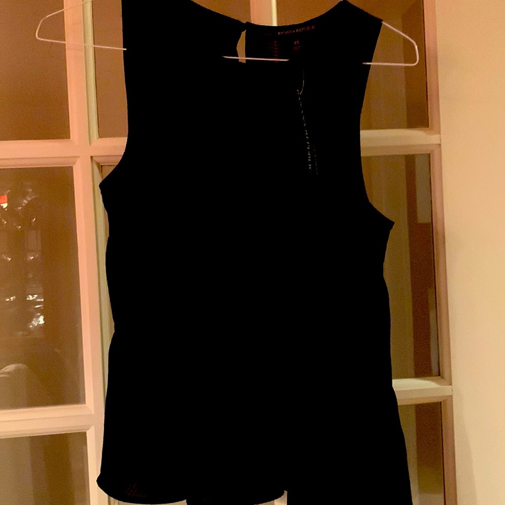 Banana Republic Black Ruffle shirt